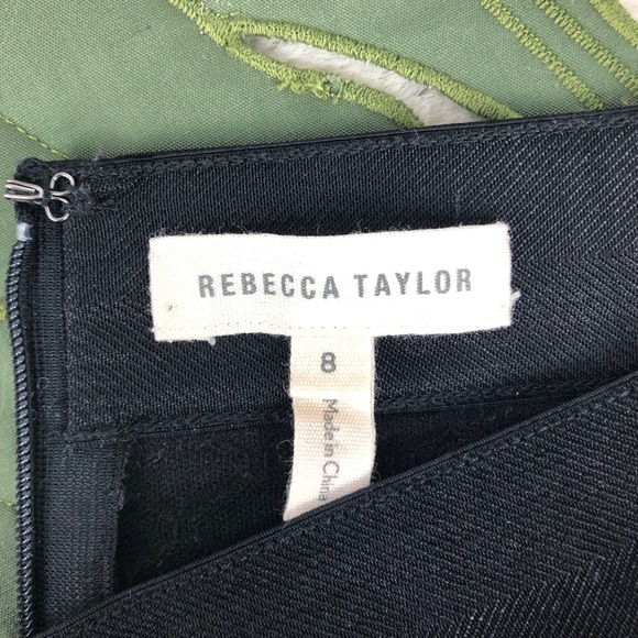 Rebecca Taylor Charcoal Textured Flounce Skirt - Picture 9 of 12